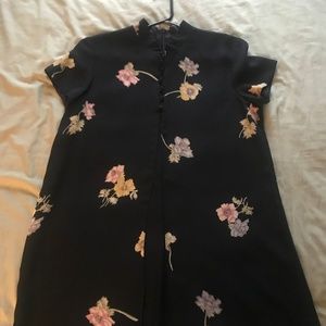 black floral dress